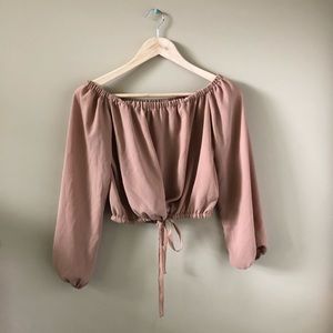 Wilfred pink off the shoulder shirt(small)